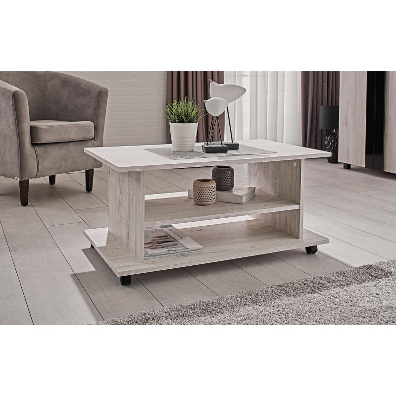 NOVU dohányzóasztal – Modern két szintes nappali asztal tárolópolccal