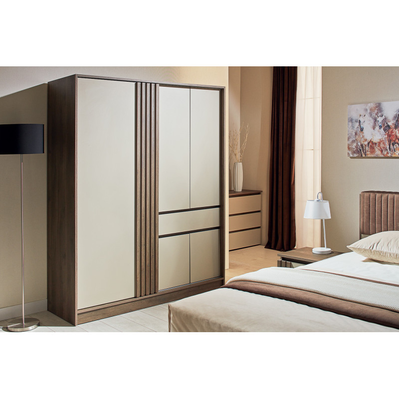 ASCOR nyíló ajtós gardrób – Modern gardróbszekrény polcokkal és akasztóval