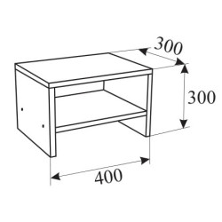 VARBO éjjeli szekrény – praktikus, nyitott polcos hálószobai kiegészítő