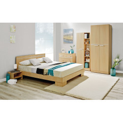 VARBO 3 fiókos komód – modern, természetes faerezetű komód