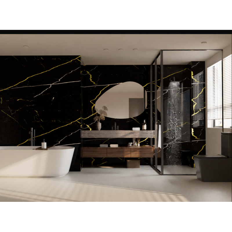 Márvány PVC Fekete arany