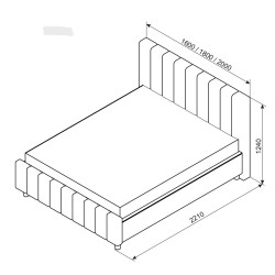 CANFY kárpitozott franciaágy