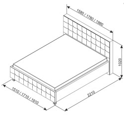 RIONA kárpitozott franciaágy