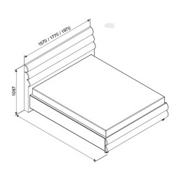 MOZKO kárpitozott franciaágy
