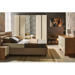 MOZKO kárpitozott franciaágy