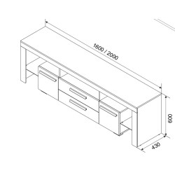 Modern TV-állvány LED opcióval – Megfizethető prémium nappali bútor | Lakásform.hu