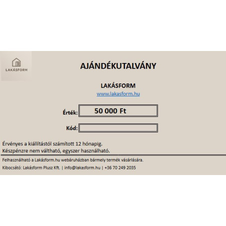 Lakberendezés ajándékutalvány  – tökéletes ajándék bármilyen alkalomra