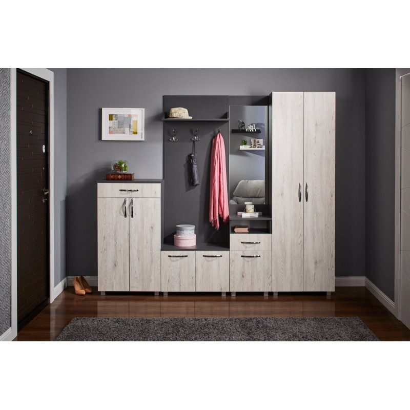 BORUN előszoba kis komód – modern, kompakt tárolóbútor kisebb helyiségekbe