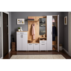 BORUN előszoba fogas panel – modern, praktikus, felső polccal és három akasztóval