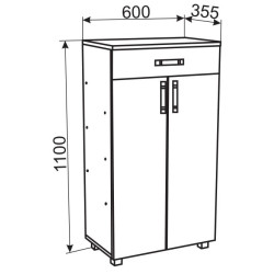 BORUN előszobai cipőtartó – modern, kompakt tárolóbútor több pár cipő számára
