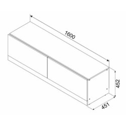 PEROLA TV-komód 1,6 m – Modern nappali bútor | Lakásform.hu