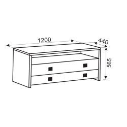 ASCOR TV-komód 1,2 m – Modern nappali bútorelem | Lakásform